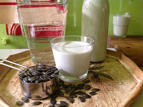 mleko z bučnimi semeni za črve